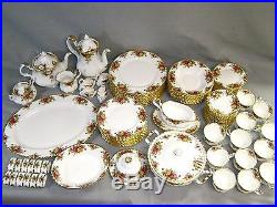 103 Pc Set Royal Albert Old Country Roses Bone China Service for 12 with Serving