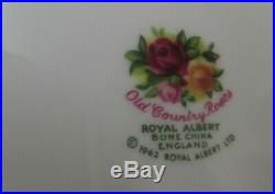 10 Lot Old Country Roses Royal Albert China Dinner Plates 1962 Ltd 10 3/8