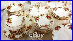 118 Pc Set Royal Albert Old Country Roses Bone China Pre-owned