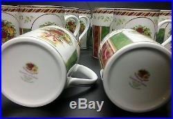 12 New Royal Albert Coffee Cups Old Country Roses Seasons Of Colour Collection
