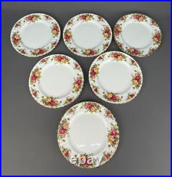 12 New Royal Albert Old Country Roses 8 1/8 Salad Plates with Gold Trim England