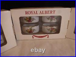 12 Royal Albert Old Country Roses napkin rings and box, England china NEW