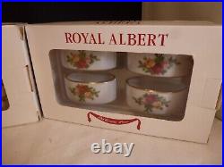 12 Royal Albert Old Country Roses napkin rings and box, England china NEW