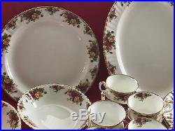12+Serving 69 pcs Royal Albert Bone China Old Country Roses Made in England 1962
