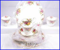 15 Pc Royal Albert COUNTRY ROSE Bone China Dishes Set BRAND NEW with Orig Box