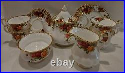 15 Piece Royal Albert Old County Roses Tea Set Made In England
