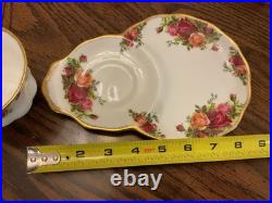(16) Royal Albert OLD COUNTRY ROSES Snack Tennis Plate Cup England Made, Lovely (16) Royal Albert OLD COUNTRY ROSES Snack Tennis Plate Cup England Made, Lovely