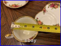 (16) Royal Albert OLD COUNTRY ROSES Snack Tennis Plate Cup England Made, Lovely (16) Royal Albert OLD COUNTRY ROSES Snack Tennis Plate Cup England Made, Lovely