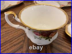 (16) Royal Albert OLD COUNTRY ROSES Snack Tennis Plate Cup England Made, Lovely (16) Royal Albert OLD COUNTRY ROSES Snack Tennis Plate Cup England Made, Lovely