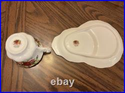 (16) Royal Albert OLD COUNTRY ROSES Snack Tennis Plate Cup England Made, Lovely (16) Royal Albert OLD COUNTRY ROSES Snack Tennis Plate Cup England Made, Lovely