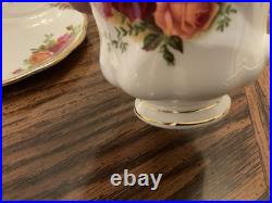 (16) Royal Albert OLD COUNTRY ROSES Snack Tennis Plate Cup England Made, Lovely