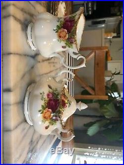 18 Piece Royal Albert Old Country Roses English Bone China Tea Dessert Set for 6