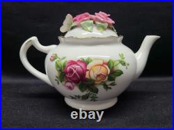 1960s Royal Albert Old Country Roses Rose Bouquet Teapot w Lid