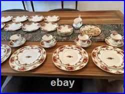 1962 ROYAL ALBERT PORCELAIN CHINA Dish set of 8 place setting gravy boat
