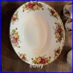 1962 Royal Albert Bone China England Old Country Roses 8 Place Settings 56 Pcs