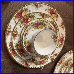 1962 Royal Albert Bone China England Old Country Roses 8 Place Settings 56 Pcs