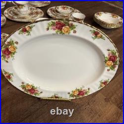 1962 Royal Albert Bone China England Old Country Roses 8 Place Settings 56 Pcs