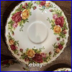 1962 Royal Albert Bone China England Old Country Roses 8 Place Settings 56 Pcs
