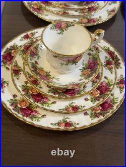1962 Royal Albert Bone China Old Country Roses 5pc Place Settings 20 Pcs MINT 1962 Royal Albert Bone China Old Country Roses 5pc Place Settings 20 Pcs MINT