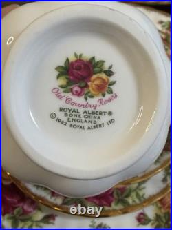 1962 Royal Albert Bone China Old Country Roses 5pc Place Settings 20 Pcs MINT