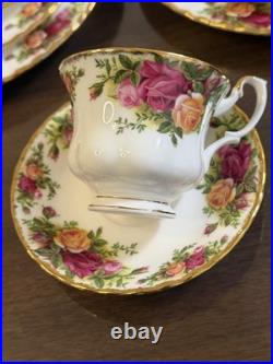 1962 Royal Albert Bone China Old Country Roses 5pc Place Settings 20 Pcs MINT