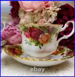 1962 Royal Albert Bone Old Country Roses Tea Cups and Saucers Set- 6 SETS 1962 Royal Albert Bone Old Country Roses Tea Cups and Saucers Set- 6 SETS