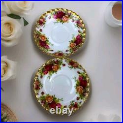 1962 Royal Albert Bone Old Country Roses Tea Cups and Saucers Set- 6 SETS 1962 Royal Albert Bone Old Country Roses Tea Cups and Saucers Set- 6 SETS