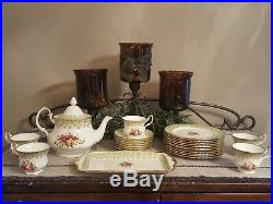 1962 Royal Albert Old Country Rose Green Accent Trim China Limited Edition