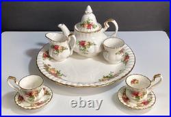 1962 Royal Albert Old Country Rose Victorian Style Child Tea Set For 2 (9 pc)