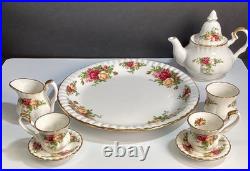1962 Royal Albert Old Country Rose Victorian Style Child Tea Set For 2 (9 pc)