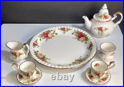 1962 Royal Albert Old Country Rose Victorian Style Child Tea Set For 2 (9 pc)