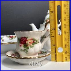 1962 Royal Albert Old Country Rose Victorian Style Child Tea Set For 2 (9 pc)