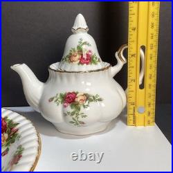 1962 Royal Albert Old Country Rose Victorian Style Child Tea Set For 2 (9 pc)