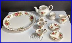 1962 Royal Albert Old Country Rose Victorian Style Child Tea Set For 2 (9 pc)
