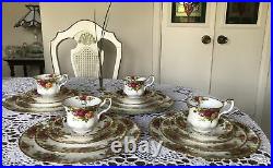 1962 Royal Albert Old Country Roses 5 Pieces- 4 Place Settings -Total 20 Pc