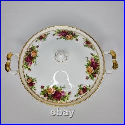 1962 Royal Albert Old Country Roses Bone China Covered Round Vegetable Dish 1962 Royal Albert Old Country Roses Bone China Covered Round Vegetable Dish