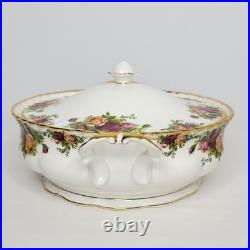 1962 Royal Albert Old Country Roses Bone China Covered Round Vegetable Dish 1962 Royal Albert Old Country Roses Bone China Covered Round Vegetable Dish