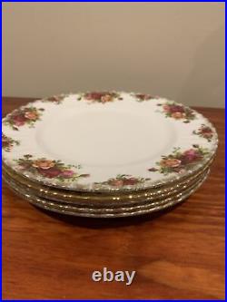 1962 Royal Albert Old Country Roses Dinner Plates Set Of 5