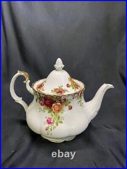 1962 Royal Albert Old Country Roses Large Teapot Tea Pot Bone China