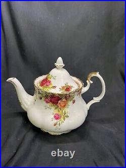 1962 Royal Albert Old Country Roses Large Teapot Tea Pot Bone China