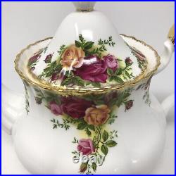 1962 Royal Albert Old Country Roses Large Teapot Tea Pot Bone China BEAUTIFUL