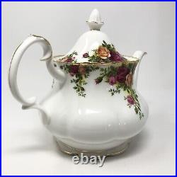 1962 Royal Albert Old Country Roses Large Teapot Tea Pot Bone China BEAUTIFUL