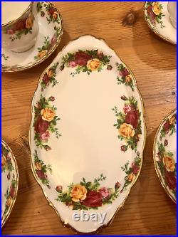 1962 Royal Albert Old Country Roses Tea Set Bone China 14 Pieces NEW