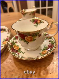 1962 Royal Albert Old Country Roses Tea Set Bone China 14 Pieces NEW