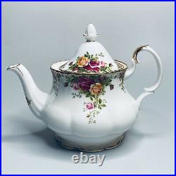 1962 Royal Albert Old Country Roses Teapot 6 Cup Bone China Made In England