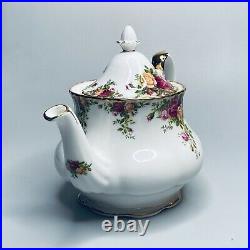 1962 Royal Albert Old Country Roses Teapot 6 Cup Bone China Made In England