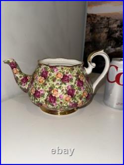 1999 Royal Albert Old Country Roses CHINTZ TEAPOT, Read Description