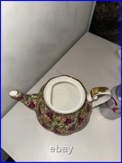 1999 Royal Albert Old Country Roses CHINTZ TEAPOT, Read Description