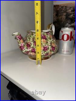 1999 Royal Albert Old Country Roses CHINTZ TEAPOT, Read Description