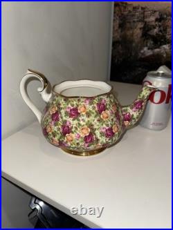 1999 Royal Albert Old Country Roses CHINTZ TEAPOT, Read Description